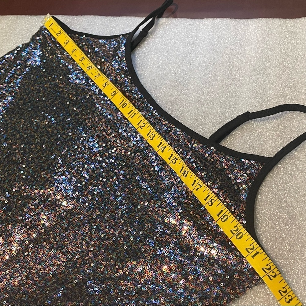 New Torrid rainbow sequin black scoop neck cami size 4x 26 - Picture 7 of 10